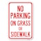 Signmission No Parking on Grass or Sidewalk Parking Sign Heavy-Gauge Aluminum Sign, 12" x 18", A-1218-23698 A-1218-23698 - alternate 1